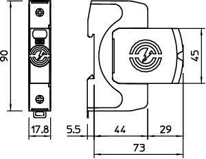 Устройство защиты от импульсных перенапр. УЗИП 440В SurgeController V20-1-440 1 пол. OBO 5095201