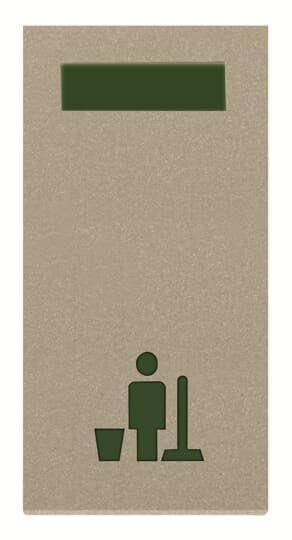 Светосигнализатор с LED лампой "Уборка номера" 1мод. Zenit шампань ABB 2CLA218050N1901