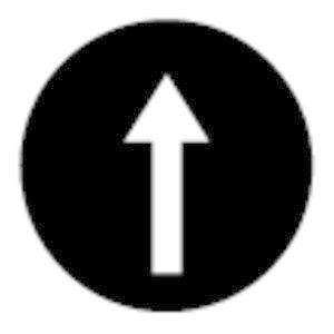 Шильдик кнопочный грибовидный "Значок стрелки" M22-XDP-S-X7 черн. EATON 218261