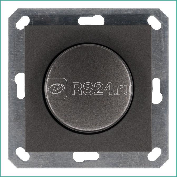 Светорегулятор поворотно-нажимной (диммер) LED 30-400Вт 1gang 2way механизм мокко Jasmart G4012Z