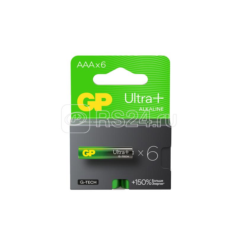 Элемент питания алкалиновый AAA/LR03 1.5В Ultra Plus Alkaline G-Tech (блист.6шт) GP 619
