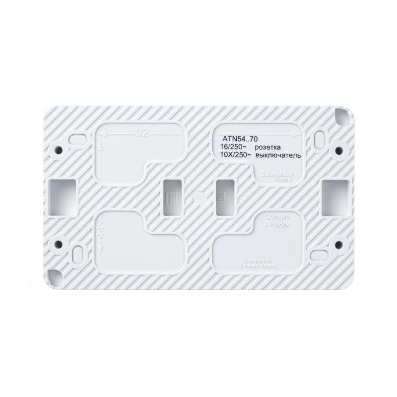 Блок ОП AtlasDesign PROFI IP54 (розетка 1-м 16А заземл. защ. шторки + 1-кл. выключатель 10А) бел. SE ATN540170