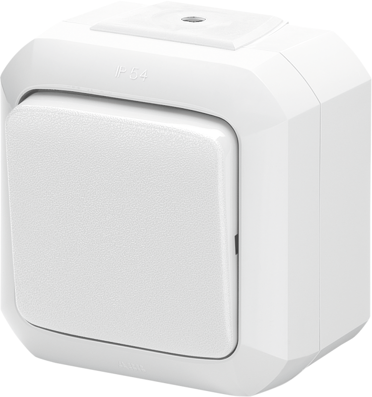 Переключатель кнопочный 1-кл. Variant+ IP54 бел. ABB 2CHN588651C4500