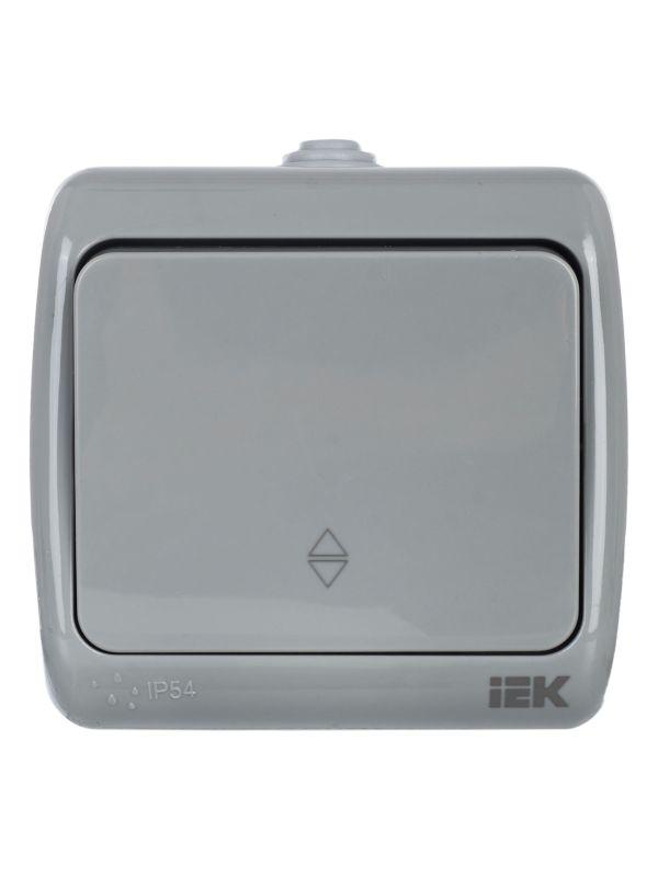Переключатель проходной 1-кл. 1п ОП Aquatic 10А IP54 ВС-20-1-2-А сер. IEK EVA12-K03-10-54