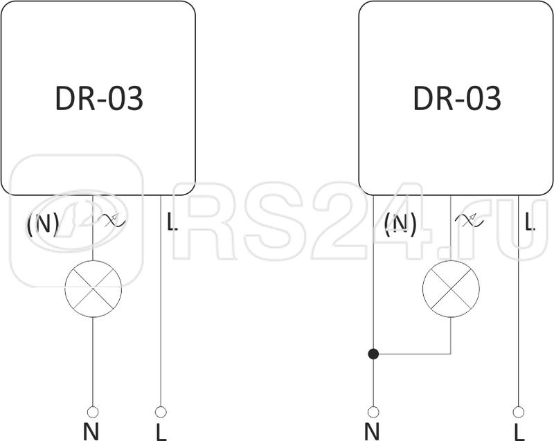 Датчик движения инфракрасный DR-03 5А IP20 1NO 230В AC макс. дальность 9м 45х160град. монтаж в подрозетник F&F EA01.007.009