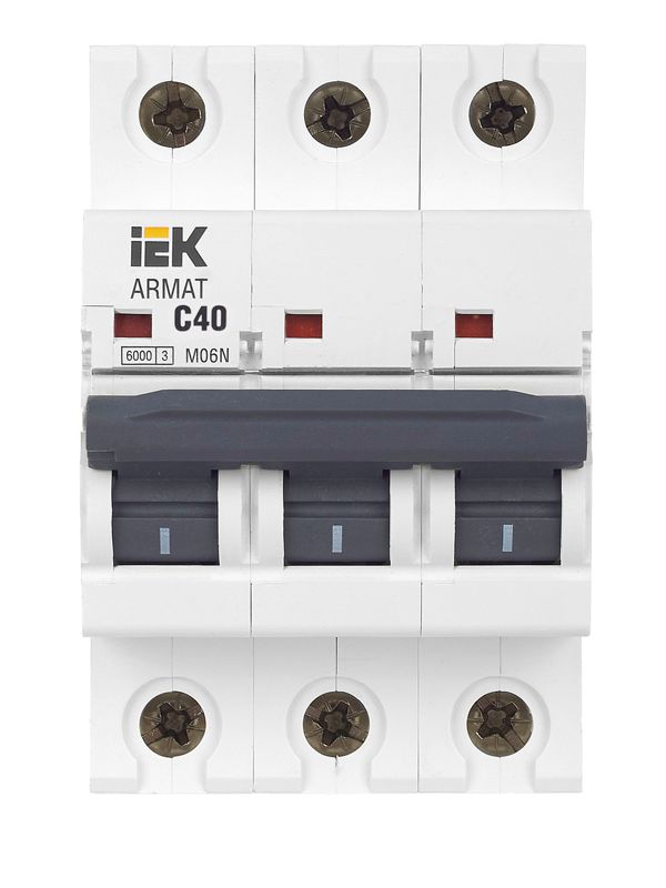 Выключатель автоматический модульный 3п C 40А M06N ARMAT IEK AR-M06N-3-C040