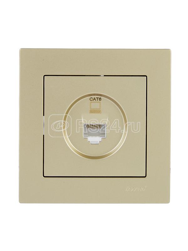Розетка компьютерная 1-м СП Vesna механизм титан LEZARD 742-3788-140