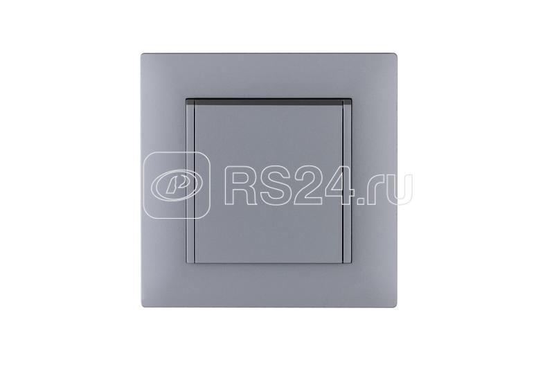 Розетка 1-м с крышкой Karea RIZZ STAR с заземл. сер. Makel 88065029