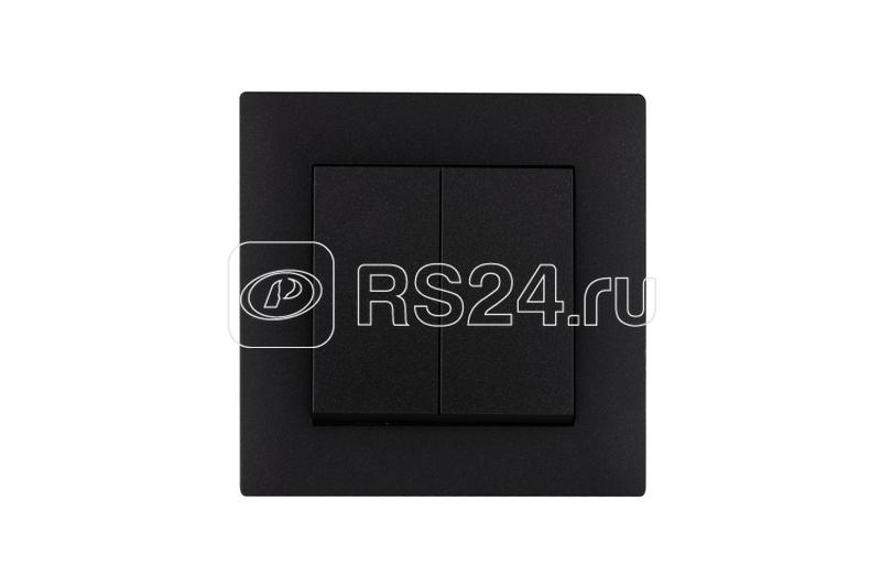 Выключатель 2-клав. Karea RIZZ STAR чер. Makel 88054003