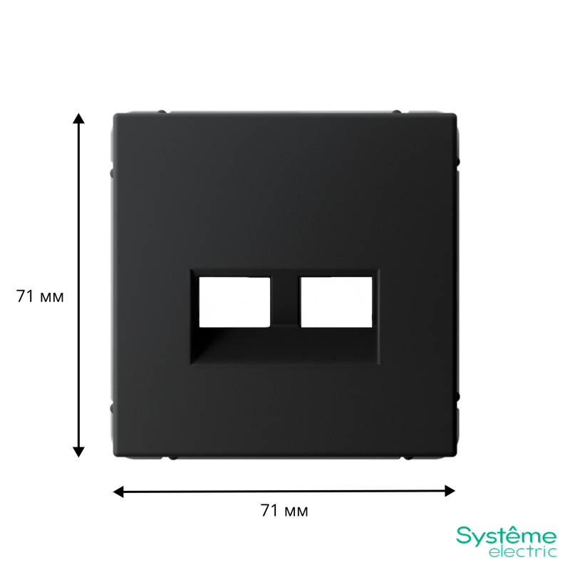 Накладка двойная ArtGallery для информационных функций типа Keystone карбон SE GAL001090