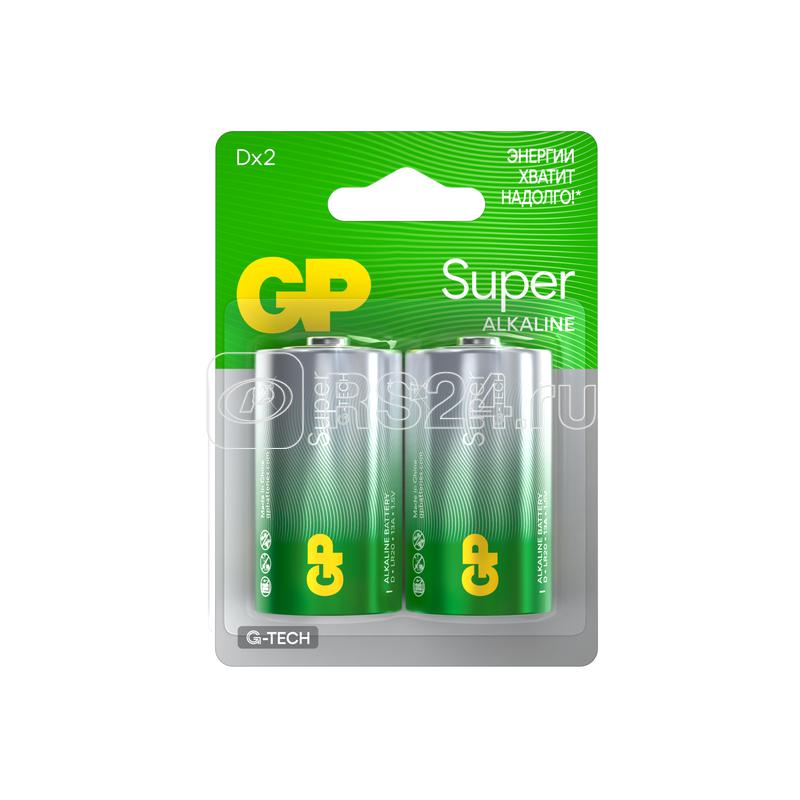 Элемент питания алкалиновый D/LR20 1.5В Super Alkaline G-Tech (блист.2шт) GP 1225 Элемент питания алкалиновый D/LR20 1.5В Super Alkaline G-Tech (блист.2шт) GP 1225