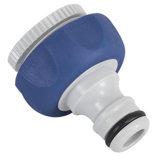 Штуцер резьбовой с переходником 12мм-19мм (1/2-3/4) внутр. резьба. пластик. TPR (20/200) Green Apple Б0003114