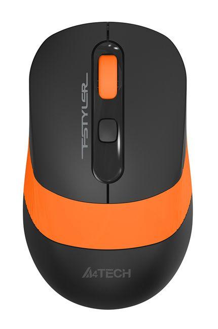 Мышь Fstyler FG10 черн./оранж. оптическая 2000dpi беспроводная USB 4but FG10 ORANGE A4TECH 1147568