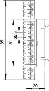 Клемма защитного провода 12х16кв.мм 60 S 12х16 GBGN желт./зел. OBO 2054094