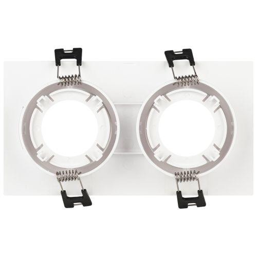 Светильник встраиваемый декоративный KL90-2 WH MR16/GU5.3 бел. пластик. Эра Б0054371