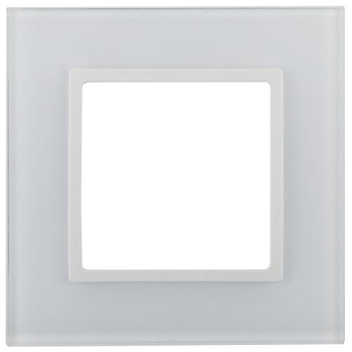 Рамка 1-м 14-5101-01 стекло Elegance бел.+бел. Эра Б0059166