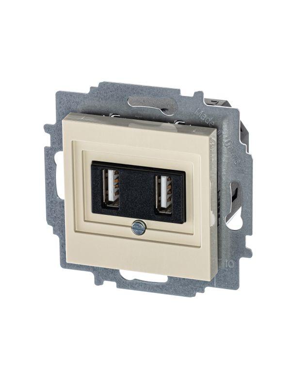 Устройство зарядное USB двойн. Levit сл. кость ABB 2CHH290040A6017