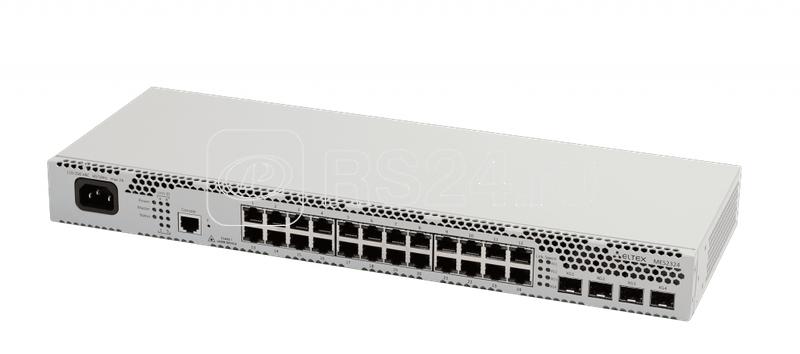 Коммутатор Ethernet MES2324 24 порта 10/100/1000 Base-T 4 порта 10GBase-R (SFP+)/1000Base-X (SFP) L3 220В AC ELTEX MES2324_AC