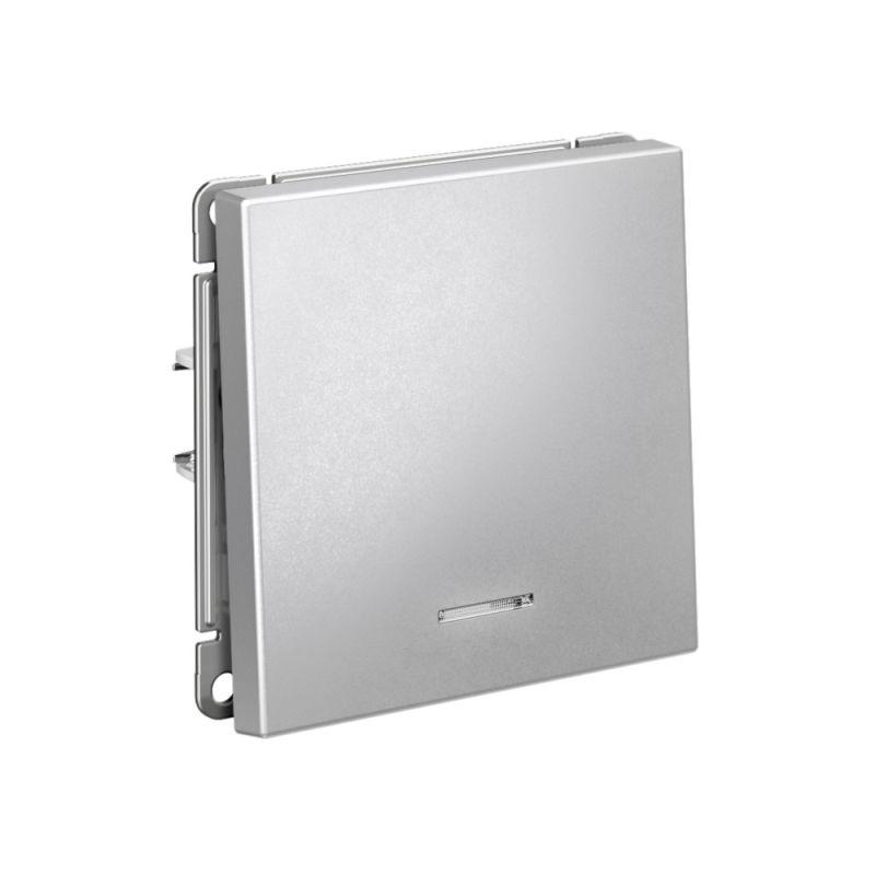 Выключатель 1-кл. ArtGallery (сх. 1а) 10AX с подсветкой механизм алюм. SE GAL000313