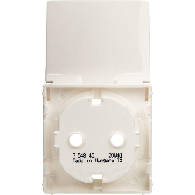 Панель лицевая Valena Life для розетки 2К+З с крышкой бел. Leg 754840