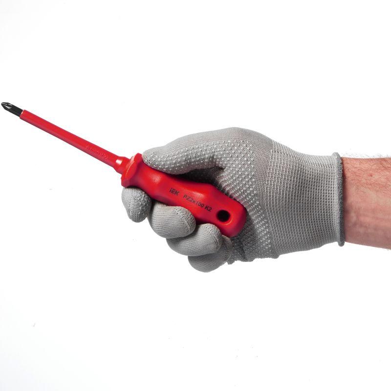 Отвертка диэлектрическая крестовая PZ2х100 K2 1000В ARMA2L 3 IEK A2L3-SC30-K2-PZ-20-100