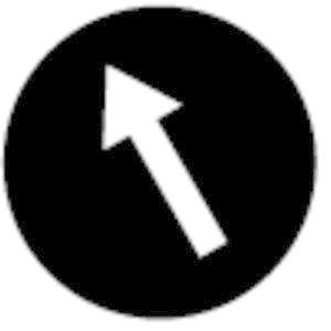 Шильдик кнопочный плоский "значок стрелки" M22-XD-S-X8 черн. EATON 218174