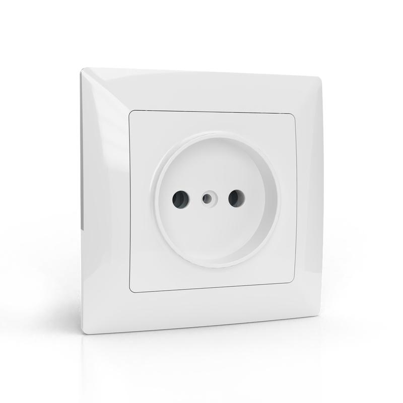 Розетка 1-м СП AVA 16А IP20 без заземл. без защ. шторок в сборе бел. TOKOV LIGHT TKL-AV-R1F-C01