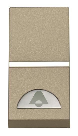 Механизм 1-кл. кнопки с клавишей и символом "Звонок" 1мод. Zenit шампань ABB 2CLA210400N1901