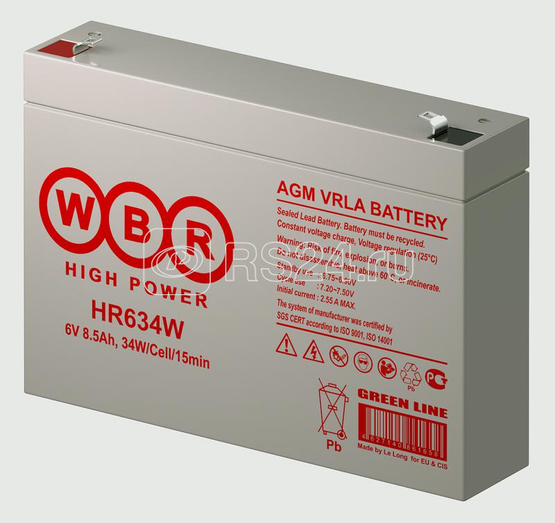 Аккумулятор 6В 9А.ч WBR HR634W WBR