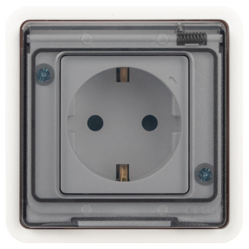 Розетка Эксперт 11-2522-01 2P+E IP55 шторки 16А-250В СУ бел. Эра Б0063281