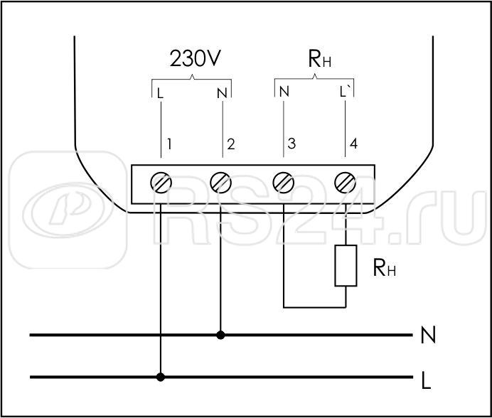 Ограничитель мощности ОМ-2 1ф 20-1000Вт на плоскость 230В AC1 10А 1НО F&F EA03.001.005