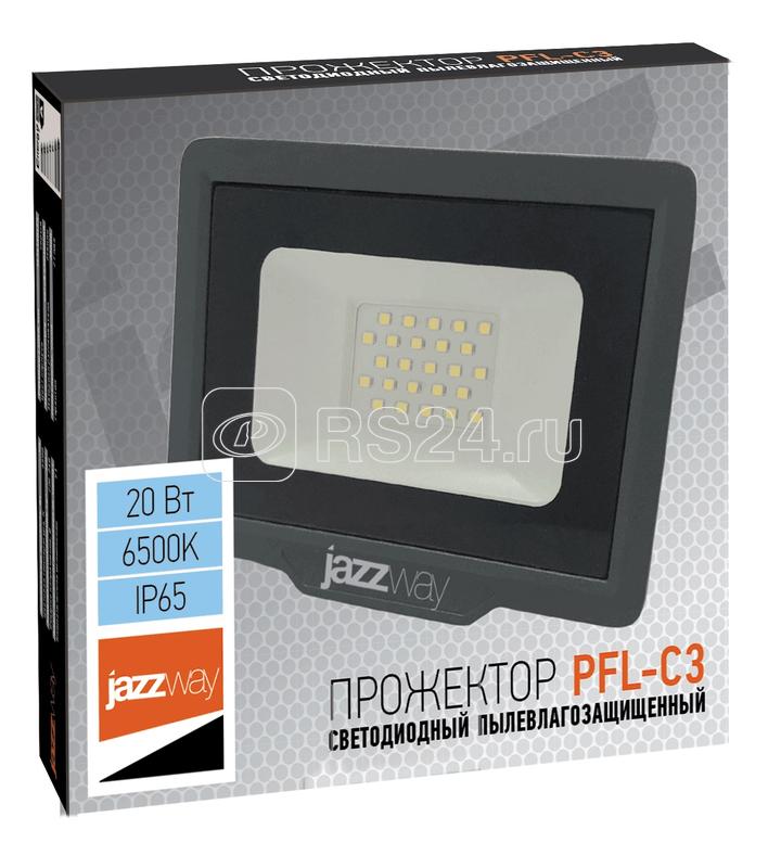 Прожектор светодиодный PFL-C3 20Вт 6500К IP65 ДО закален. прозр. стекло JazzWay 5023543A