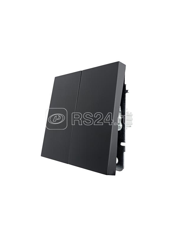 Выключатель 2-кл СП ZIMA IP20 10А безвинт. зажим черн. бархат LEZARD 704-4288-101QC