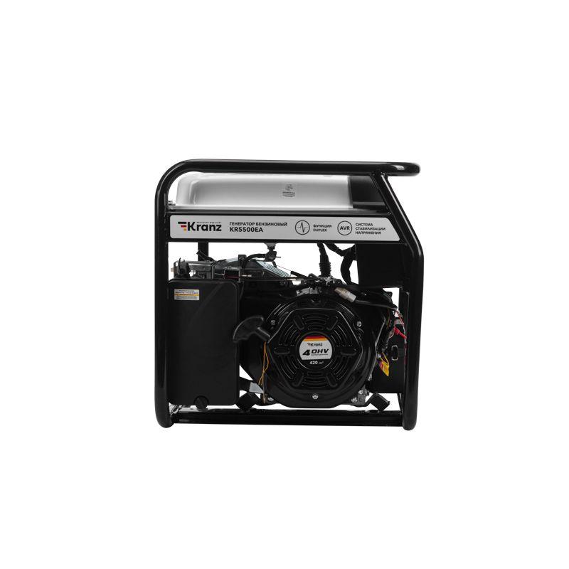 Генератор бензиновый KR5500EA 5.5кВт 230В 25л коннектор автоматики электростартер KRANZ KR-16-1135