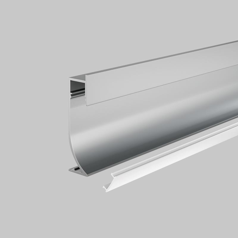 Профиль алюминиевый плинтус с подсветокой 53х14 Maytoni ALM-5314-S-2M