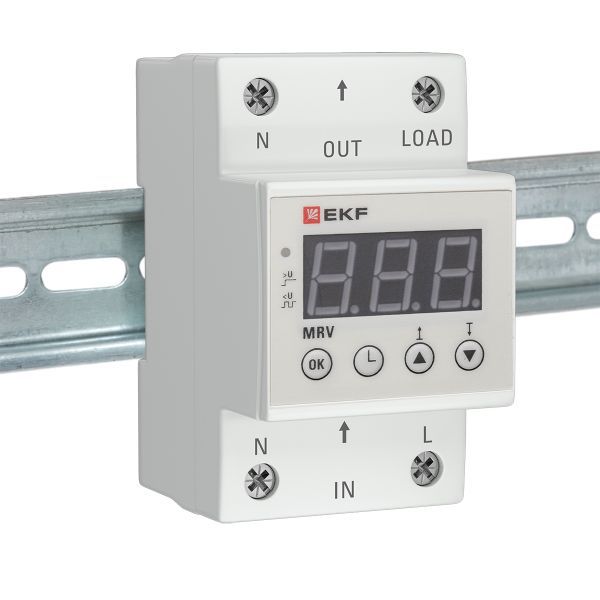 Реле напряжения с дисплеем MRV 40А PROxima EKF MRV-40A