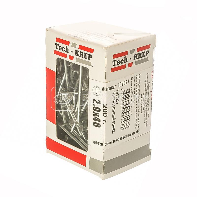 Гвоздь строительный 2х40 оцинк. (уп.0.2кг) Tech-Krep/Zitar 102027