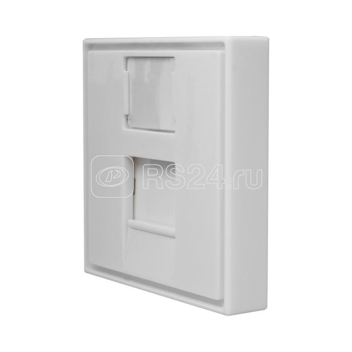 Панель лицевая 1 порт 45х45 Keystone шторка SUPRLAN 10-0304