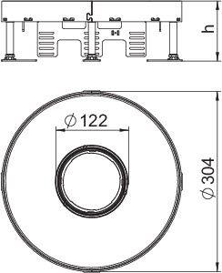 Рамка кассетная усиленная RKFR2 ном. размер 9 SL2 d305мм сталь RKFR2 9 SL2V2 25 OBO 7409472