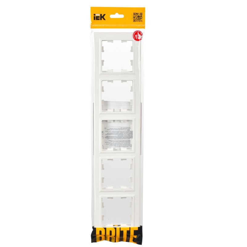 Рамка 5-м BRITE РУ-5-БрБ бел. IEK BR-M52-K01