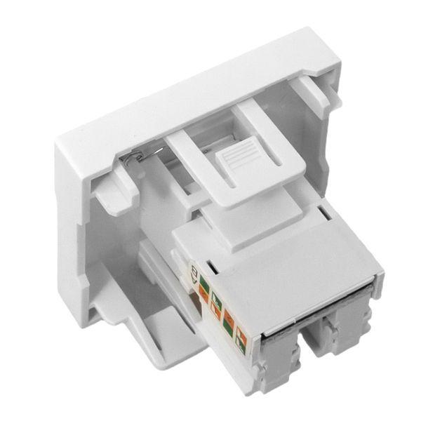 Розетка компьютерная 2мод. RJ45 кат.5E EKF E2MK015E-135-10