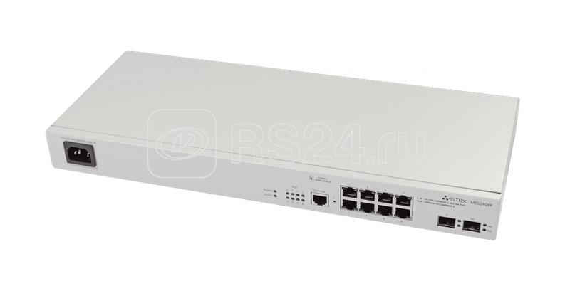 Коммутатор Ethernet 8 портов 10/100/1000BASE-T (PoE/PoE+) 2 порта 100BASE-FX/1000BASE-X L2 48В DC ELTEX MES2408P_DC