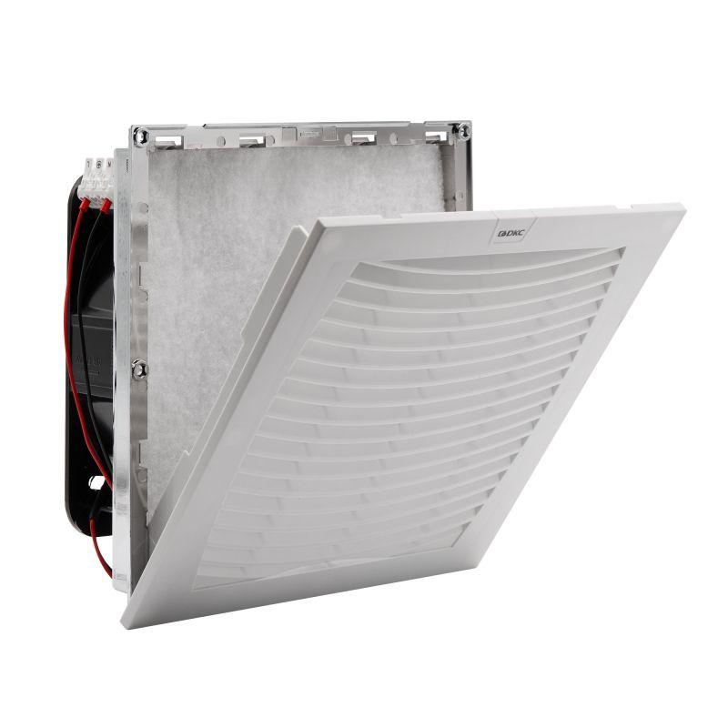 Вентилятор с фильтром ЭМС 480куб.м/ч 24В DC 255х255мм IP54 DKC R5MCV25024