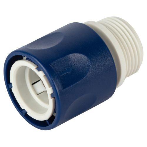 Соединитель-коннектор для шланга с внешней резьбой 19мм (3/4) пластик Green Apple Б0017774