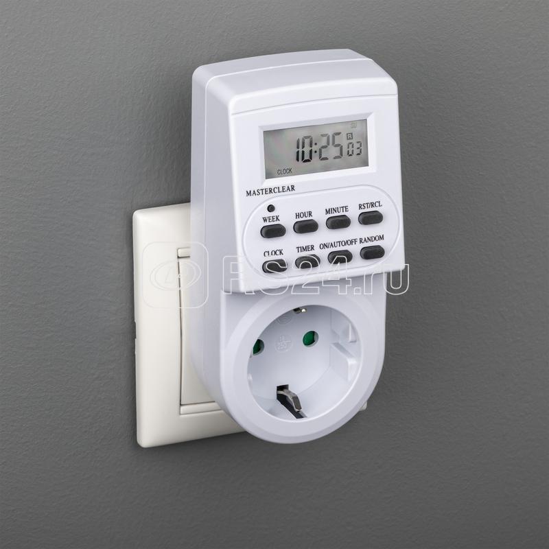 Таймер недельный электронный с заземл. 1.8кВт бел. REV 67073 1