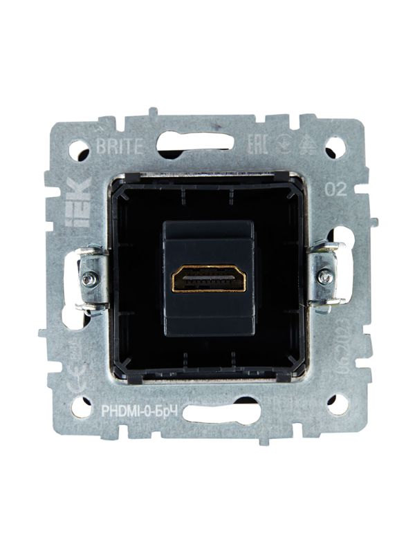 Розетка СП BRITE HDMI РHDMI-0-БрЧ механизм черн. IEK BR-H10-K02