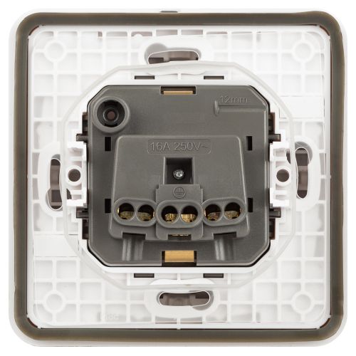 Розетка Эксперт 11-2522-01 2P+E IP55 шторки 16А-250В СУ бел. Эра Б0063281