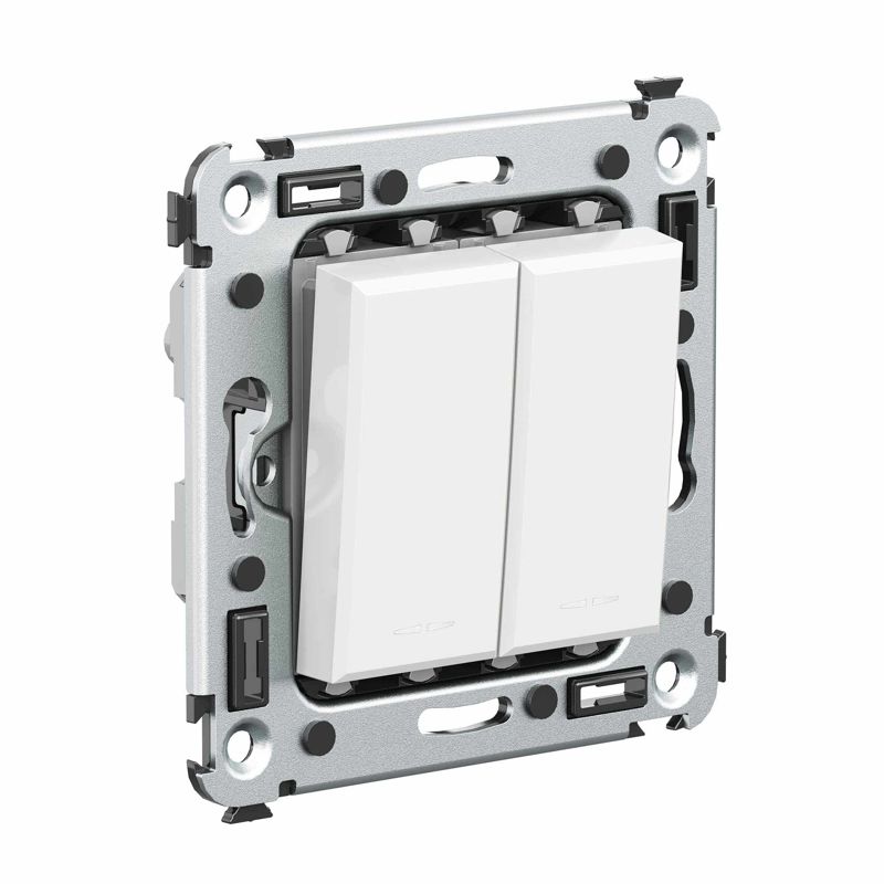 Выключатель 2-кл. 2мод. СП Avanti "Белое облако" 16А IP20 бел. DKC 4400104