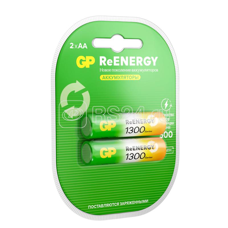 Аккумулятор AA/HR6 ReEnergy 1.2В 1300мА.ч (блист.2шт) GP 20281