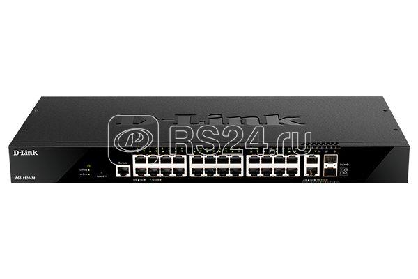 Коммутатор управляемый L3 DGS-1520-28/A1A стекируемый с 24 портами 10/100/1000Base-T 2 портами 10GBase-T и 2 портами 10GBase-X SFP+ D-link 1857420